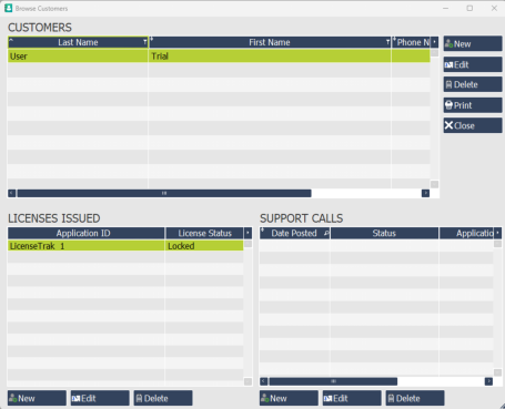 LicenseTrak IDE